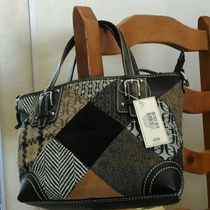 Fossil Patchwork Satchel